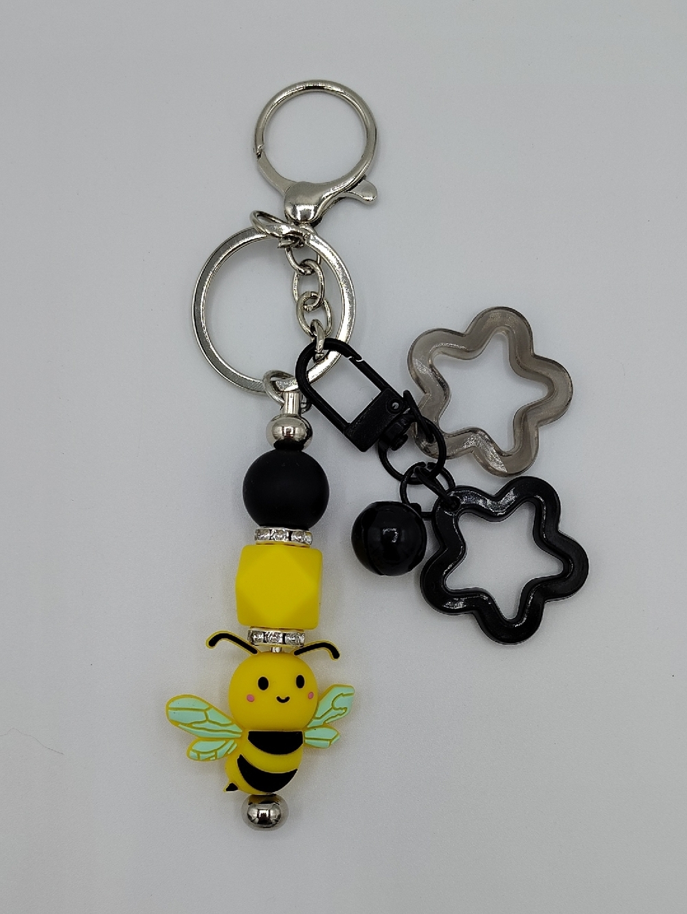 Handcrafted Fun Yellow Bee Keychain & Bag Charm